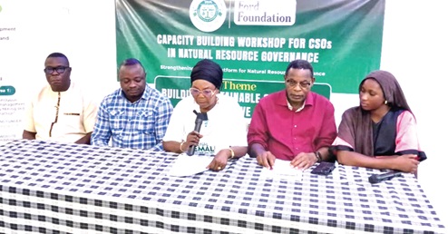 Alima Sagito Saeed, Executive Director of SWIDA Ghana, reading the communique on behalf of the CSOs