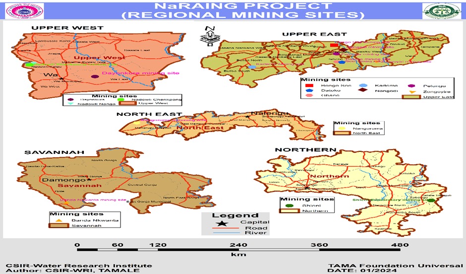 TAMA operational areas